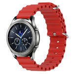 สายรัดข้อมือซิลิโคนสีพื้นสไตล์มหาสมุทร 22mm สำหรับ Samsung Galaxy Watch3 45mm, สำหรับ Samsung Galaxy Watch 46mm, สำหรับ Samsung Gear S3 Classic, สำหรับ Samsung Gear S3 Frontier