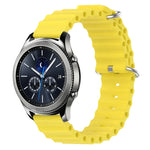 สายรัดข้อมือซิลิโคนสีพื้นสไตล์มหาสมุทร 22mm สำหรับ Samsung Galaxy Watch3 45mm, สำหรับ Samsung Galaxy Watch 46mm, สำหรับ Samsung Gear S3 Classic, สำหรับ Samsung Gear S3 Frontier