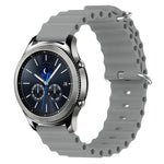 สายรัดข้อมือซิลิโคนสีพื้นสไตล์มหาสมุทร 22mm สำหรับ Samsung Galaxy Watch3 45mm, สำหรับ Samsung Galaxy Watch 46mm, สำหรับ Samsung Gear S3 Classic, สำหรับ Samsung Gear S3 Frontier