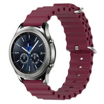 สายรัดข้อมือซิลิโคนสีพื้นสไตล์มหาสมุทร 22mm สำหรับ Samsung Galaxy Watch3 45mm, สำหรับ Samsung Galaxy Watch 46mm, สำหรับ Samsung Gear S3 Classic, สำหรับ Samsung Gear S3 Frontier