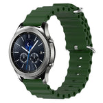 สายรัดข้อมือซิลิโคนสีพื้นสไตล์มหาสมุทร 22mm สำหรับ Samsung Galaxy Watch3 45mm, สำหรับ Samsung Galaxy Watch 46mm, สำหรับ Samsung Gear S3 Classic, สำหรับ Samsung Gear S3 Frontier