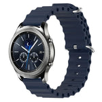 สายรัดข้อมือซิลิโคนสีพื้นสไตล์มหาสมุทร 22mm สำหรับ Samsung Galaxy Watch3 45mm, สำหรับ Samsung Galaxy Watch 46mm, สำหรับ Samsung Gear S3 Classic, สำหรับ Samsung Gear S3 Frontier
