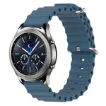 สายรัดข้อมือซิลิโคนสีพื้นสไตล์มหาสมุทร 22mm สำหรับ Samsung Galaxy Watch3 45mm, สำหรับ Samsung Galaxy Watch 46mm, สำหรับ Samsung Gear S3 Classic, สำหรับ Samsung Gear S3 Frontier