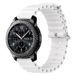 สายรัดข้อมือซิลิโคนสีพื้นสไตล์มหาสมุทร 22mm สำหรับ Samsung Galaxy Watch3 45mm, สำหรับ Samsung Galaxy Watch 46mm, สำหรับ Samsung Gear S3 Classic, สำหรับ Samsung Gear S3 Frontier
