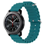 สายรัดข้อมือซิลิโคนสีพื้นสไตล์มหาสมุทร 22mm สำหรับ Samsung Galaxy Watch3 45mm, สำหรับ Samsung Galaxy Watch 46mm, สำหรับ Samsung Gear S3 Classic, สำหรับ Samsung Gear S3 Frontier