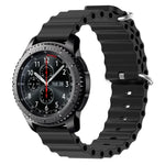 สายรัดข้อมือซิลิโคนสีพื้นสไตล์มหาสมุทร 22mm สำหรับ Samsung Galaxy Watch3 45mm, สำหรับ Samsung Galaxy Watch 46mm, สำหรับ Samsung Gear S3 Classic, สำหรับ Samsung Gear S3 Frontier