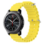 สายรัดข้อมือซิลิโคนสีพื้นสไตล์มหาสมุทร 22mm สำหรับ Samsung Galaxy Watch3 45mm, สำหรับ Samsung Galaxy Watch 46mm, สำหรับ Samsung Gear S3 Classic, สำหรับ Samsung Gear S3 Frontier