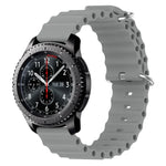 สายรัดข้อมือซิลิโคนสีพื้นสไตล์มหาสมุทร 22mm สำหรับ Samsung Galaxy Watch3 45mm, สำหรับ Samsung Galaxy Watch 46mm, สำหรับ Samsung Gear S3 Classic, สำหรับ Samsung Gear S3 Frontier