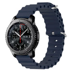 สายรัดข้อมือซิลิโคนสีพื้นสไตล์มหาสมุทร 22mm สำหรับ Samsung Galaxy Watch3 45mm, สำหรับ Samsung Galaxy Watch 46mm, สำหรับ Samsung Gear S3 Classic, สำหรับ Samsung Gear S3 Frontier