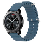 สายรัดข้อมือซิลิโคนสีพื้นสไตล์มหาสมุทร 22mm สำหรับ Samsung Galaxy Watch3 45mm, สำหรับ Samsung Galaxy Watch 46mm, สำหรับ Samsung Gear S3 Classic, สำหรับ Samsung Gear S3 Frontier