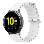 สายรัดนาฬิกาซิลิโคนสีเรียบสไตล์โอเชียน 20mm สำหรับ Samsung Galaxy Watch Active 2 44mm, สำหรับ Samsung Galaxy Watch 42mm