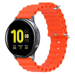 สายรัดนาฬิกาซิลิโคนสีเรียบสไตล์โอเชียน 20mm สำหรับ Samsung Galaxy Watch Active 2 44mm, สำหรับ Samsung Galaxy Watch 42mm