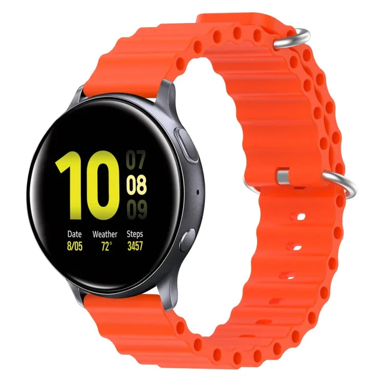 สายรัดนาฬิกาซิลิโคนสีเรียบสไตล์โอเชียน 20mm สำหรับ Samsung Galaxy Watch Active 2 44mm, สำหรับ Samsung Galaxy Watch 42mm