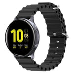 สายรัดนาฬิกาซิลิโคนสีเรียบสไตล์โอเชียน 20mm สำหรับ Samsung Galaxy Watch Active 2 44mm, สำหรับ Samsung Galaxy Watch 42mm