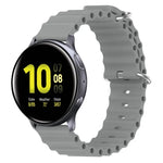 สายรัดนาฬิกาซิลิโคนสีเรียบสไตล์โอเชียน 20mm สำหรับ Samsung Galaxy Watch Active 2 44mm, สำหรับ Samsung Galaxy Watch 42mm