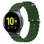สายรัดนาฬิกาซิลิโคนสีเรียบสไตล์โอเชียน 20mm สำหรับ Samsung Galaxy Watch Active 2 44mm, สำหรับ Samsung Galaxy Watch 42mm