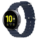 สายรัดนาฬิกาซิลิโคนสีเรียบสไตล์โอเชียน 20mm สำหรับ Samsung Galaxy Watch Active 2 44mm, สำหรับ Samsung Galaxy Watch 42mm