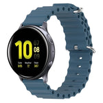 สายรัดนาฬิกาซิลิโคนสีเรียบสไตล์โอเชียน 20mm สำหรับ Samsung Galaxy Watch Active 2 44mm, สำหรับ Samsung Galaxy Watch 42mm