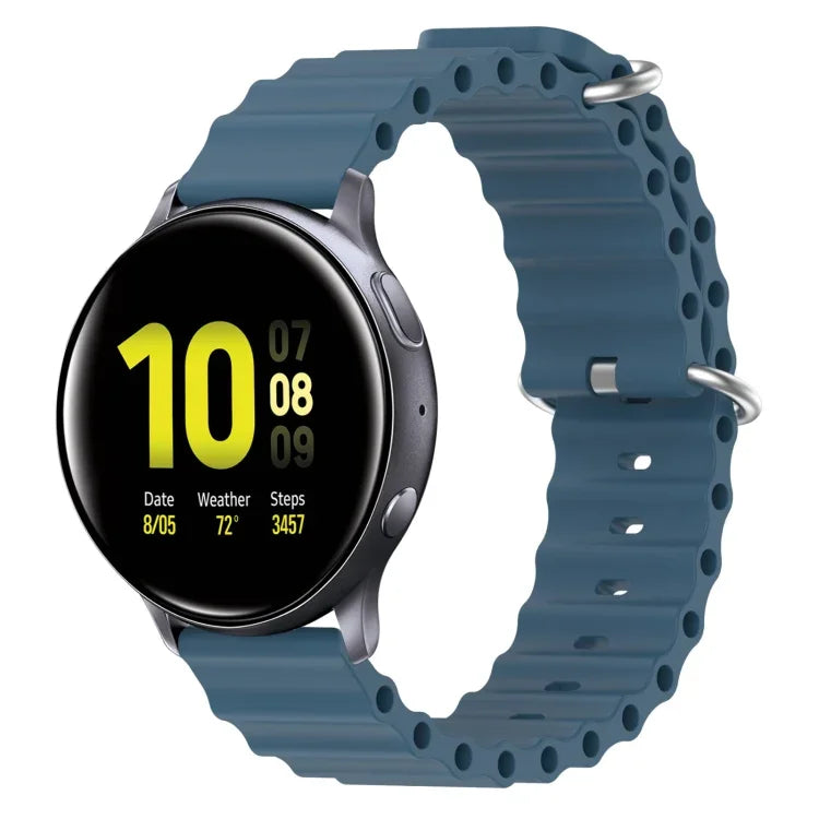 สายรัดนาฬิกาซิลิโคนสีเรียบสไตล์โอเชียน 20mm สำหรับ Samsung Galaxy Watch Active 2 44mm, สำหรับ Samsung Galaxy Watch 42mm