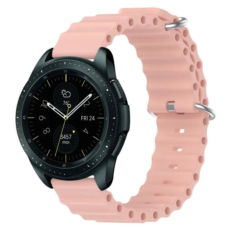 สายรัดนาฬิกาซิลิโคนสีเรียบสไตล์โอเชียน 20mm สำหรับ Samsung Galaxy Watch Active 2 44mm, สำหรับ Samsung Galaxy Watch 42mm
