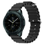 สายรัดนาฬิกาซิลิโคนสีเรียบสไตล์โอเชียน 20mm สำหรับ Samsung Galaxy Watch Active 2 44mm, สำหรับ Samsung Galaxy Watch 42mm
