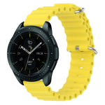 สายรัดนาฬิกาซิลิโคนสีเรียบสไตล์โอเชียน 20mm สำหรับ Samsung Galaxy Watch Active 2 44mm, สำหรับ Samsung Galaxy Watch 42mm