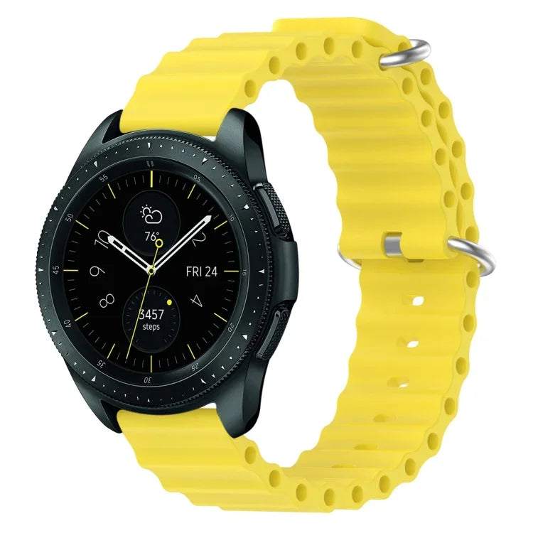 สายรัดนาฬิกาซิลิโคนสีเรียบสไตล์โอเชียน 20mm สำหรับ Samsung Galaxy Watch Active 2 44mm, สำหรับ Samsung Galaxy Watch 42mm