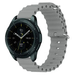 สายรัดนาฬิกาซิลิโคนสีเรียบสไตล์โอเชียน 20mm สำหรับ Samsung Galaxy Watch Active 2 44mm, สำหรับ Samsung Galaxy Watch 42mm