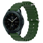 สายรัดนาฬิกาซิลิโคนสีเรียบสไตล์โอเชียน 20mm สำหรับ Samsung Galaxy Watch Active 2 44mm, สำหรับ Samsung Galaxy Watch 42mm