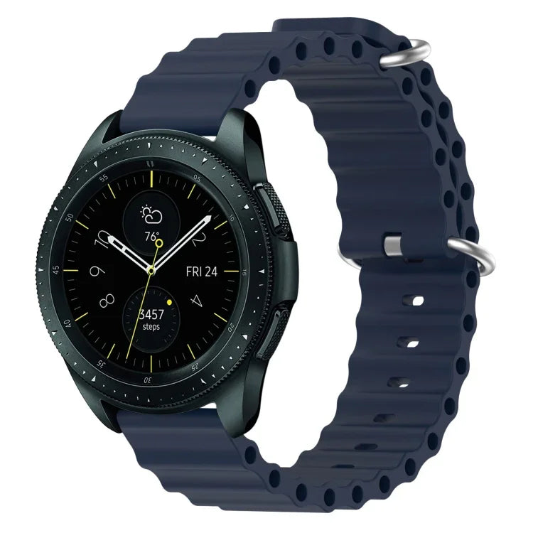 สายรัดนาฬิกาซิลิโคนสีเรียบสไตล์โอเชียน 20mm สำหรับ Samsung Galaxy Watch Active 2 44mm, สำหรับ Samsung Galaxy Watch 42mm