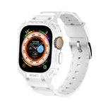 สำหรับ Apple Watch Ultra 3 / 2 / 1 ขนาด 49 มม. เคส TPU แบบบูรณาการ JUNSUNMAY พร้อมสายยางยืดปรับได้