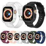 สำหรับ Apple Watch Ultra 3 / 2 / 1 ขนาด 49 มม. เคส TPU แบบบูรณาการ JUNSUNMAY พร้อมสายยางยืดปรับได้