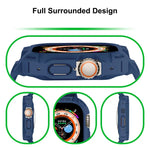 สำหรับ Apple Watch Ultra 3 / 2 / 1 ขนาด 49 มม. เคส TPU แบบบูรณาการ JUNSUNMAY พร้อมสายยางยืดปรับได้