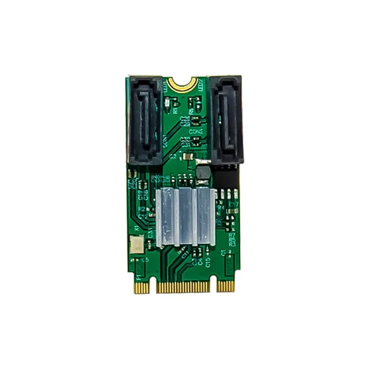 ST551 การ์ดอะแดปเตอร์ PCIe B+M key 6Gbps เป็น 2 พอร์ต SATA 3.0 M.2 เป็น SATA คู่, ST551