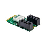 ST551 การ์ดอะแดปเตอร์ PCIe B+M key 6Gbps เป็น 2 พอร์ต SATA 3.0 M.2 เป็น SATA คู่, ST551