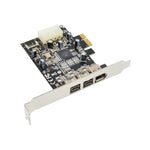 ST23 การ์ด PCI Express 3 พอร์ต Firewire 1394B & 1394A PCIe 1.1 x1, ST23