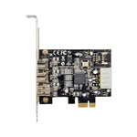 ST23 การ์ด PCI Express 3 พอร์ต Firewire 1394B & 1394A PCIe 1.1 x1, ST23