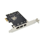 ST23 การ์ด PCI Express 3 พอร์ต Firewire 1394B & 1394A PCIe 1.1 x1, ST23