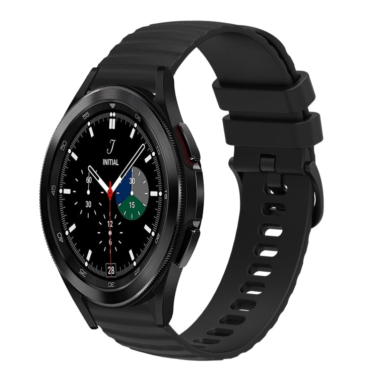 สายซิลิโคนสีทึบลายจุดคลื่นขนาด 20 มม. สำหรับ Samsung Galaxy Watch4 Classic 42 มม./46 มม. สำหรับ Samsung Galaxy Gear Sport สำหรับ Samsung Galaxy Watch Active2 40 มม./44 มม. สำหรับ Samsung Galaxy Watch 42 มม.