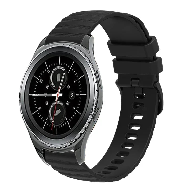 สายซิลิโคนลายคลื่นจุดสีทึบ 20mm สำหรับ Samsung Galaxy Gear S2 Classic