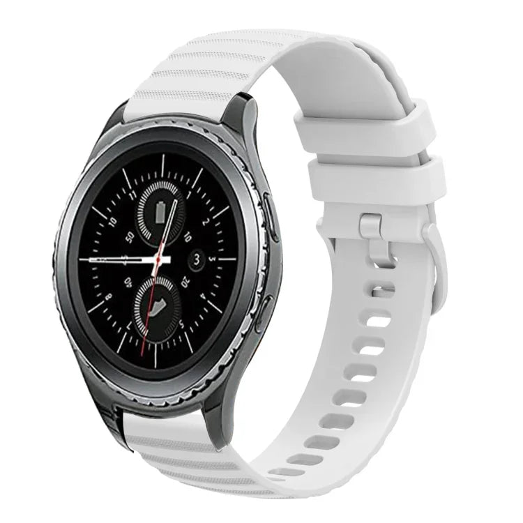 สายซิลิโคนลายคลื่นจุดสีทึบ 20mm สำหรับ Samsung Galaxy Gear S2 Classic