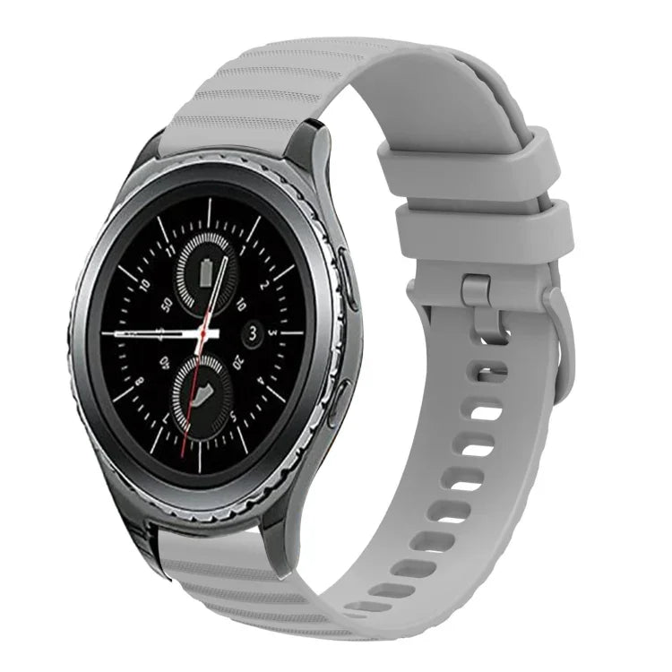 สายซิลิโคนลายคลื่นจุดสีทึบ 20mm สำหรับ Samsung Galaxy Gear S2 Classic
