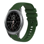 สายซิลิโคนลายคลื่นจุดสีทึบ 20mm สำหรับ Samsung Galaxy Gear S2 Classic