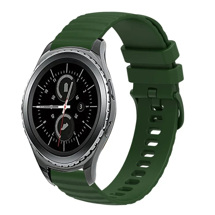 สายซิลิโคนลายคลื่นจุดสีทึบ 20mm สำหรับ Samsung Galaxy Gear S2 Classic