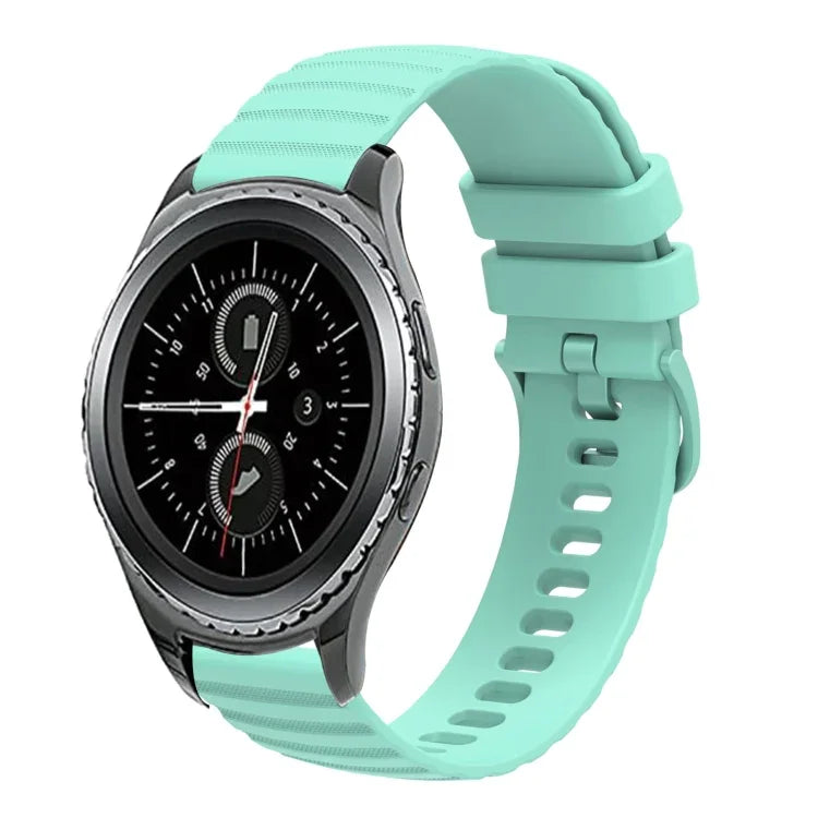 สายซิลิโคนลายคลื่นจุดสีทึบ 20mm สำหรับ Samsung Galaxy Gear S2 Classic