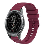 สายซิลิโคนลายคลื่นจุดสีทึบ 20mm สำหรับ Samsung Galaxy Gear S2 Classic