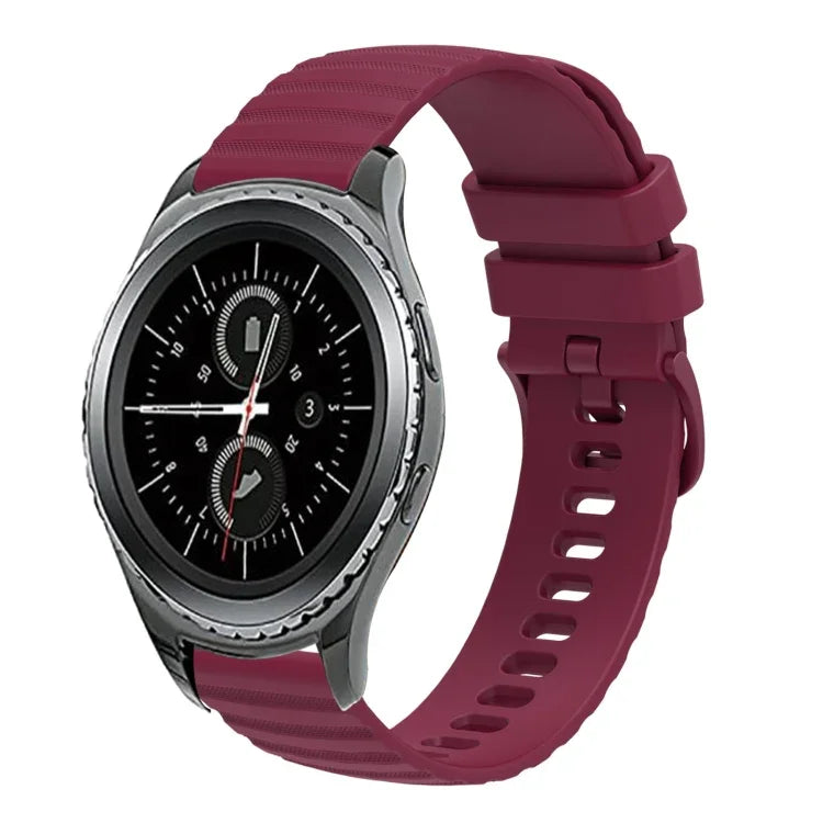 สายซิลิโคนลายคลื่นจุดสีทึบ 20mm สำหรับ Samsung Galaxy Gear S2 Classic