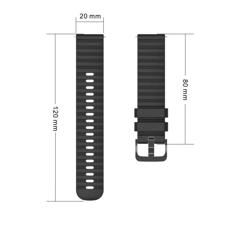สายซิลิโคนลายคลื่นจุดสีทึบ 20mm สำหรับ Samsung Galaxy Gear S2 Classic
