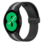 Folding Magnetic Clasp Silicone Watch Band, For Samsung Galaxy Watch 5 44mm, For Samsung Galaxy Watch 5 40mm, For Samsung Galaxy Watch 4 44mm, For Samsung Galaxy Watch 4 40mm