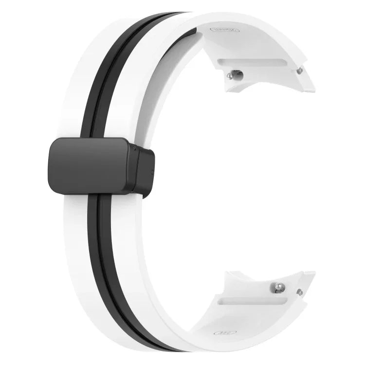 สายซิลิโคนพร้อมตัวล็อกแม่เหล็กพับได้ สำหรับ Samsung Galaxy Watch 4 Classic 46mm, สำหรับ Samsung Galaxy Watch 4 Classic 42mm